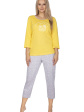 piżama damska 638a 3/4 - kolor żółty