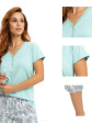 piżama damska 636 - kolor miętowy