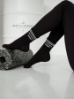 Skarpety Milena 0200-189 Pilates Babe! 37-41 - kolor czarny, skarpety bawełniane