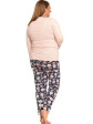 Piżama Damska Kwiaty Plus Size PDD6400-001 - AW2023/24, piżamy