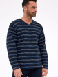 Piżama Męska Various 139/46 R.3XL-5XL - kolor granatowy, długi rękaw