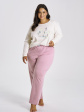 Piżama Taro Monica 3470 2XL-4XL Z25/26 Damska - kolor śmietanka, długi rękaw