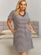 Nap Koszula Nocna W Paseczki Plus Size