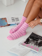 Skarpety Milena 0200-162 Cienkie Paski 37-41 - kolor różowy, skarpety bawełniane