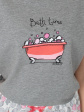 Piżama Damska Bath Time - kolor melange