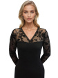Bluzka Amalia 2XL-3XL - kolor czarny, bluzki