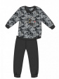 piżama boy kids 453/118 air force - kolor grafitowy