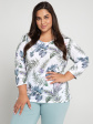 piżama flavia 3018 3/4 r.2xl-4xl - kolor biały/liście