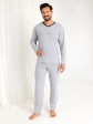 piżama regina 485 2xl-3xl męska - kolor melanż jasny