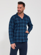 Piżama Cornette 114/88 3XL-5XL Rozpinana - kolor granatowy, rozpinane
