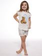 Piżama Girl Kids 787/105 Good Night - kolor ecrui, krótki rękaw