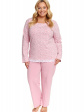 Nap Różowa Piżama W Kwiatuszki Plus Size, piżamy