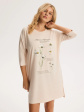 Koszula nocna damska Henderson 45400 Gina 3/4 S-3XL 3XL, 3/4 rękaw