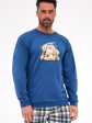 Piżama Cornette 115/292 Bears S-2XL Męska - kolor jeans, długi rękaw