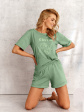 Piżama Kora 2500  - kolor zielony, krótki rękaw