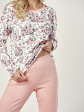 piżama gardenia 2998 - kolor ecru/kwiatki