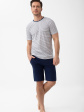 Piżama Luna 1600 2XL-3XL L26 - kolor granatowy, krótki rękaw