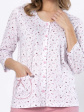 piżama leveza 1636 dobrusia 3/4 m-2xl - kolor biały-różowy pudrowy