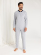 Piżama Męska 489 Frotte R.2XL-3XL - kolor melange, długi rękaw