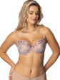 Biustonosz półusztywniany Semi Soft Gaia BS 1307 Raina - kolor beżowy-niebieski, półusztywniane