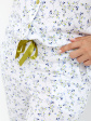 piżama damska 244 r.2xl - kolor drobne kwiatki niebieski/limonka