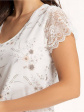 koszula damska 107 - kolor morelowy-beżowy pudrowy