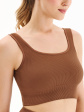 top seamless rib - kolor mocca