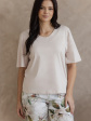 Piżama Afrodyta 3567 R.2XL-4XL - kolor beżowy, krótki rękaw