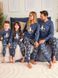 nap granatowa dziecięca piżama w zwierzątka - unisex