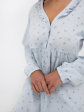 Koszula nocna damska Sensis Lucille S-XL - kolor gołębi, 3/4 rękaw
