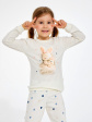 Piżama Cornette Kids Girl 594/201 Sleeping 86-128 - kolor ecru, dziewczęce