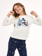 Piżama Cornette Young Girl 978/189 Snowy DAY Christmas 134-164 - kolor ecru, dziewczęce