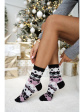 skarpety milena 1283-048 choinki i gwiazdki 37-41 - kolor czarny