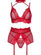 beauty night velvet sin set bn6762 nocna komplet stanik + majtki + pas do pończoch