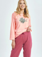 Piżama Taro Patricia 3460 7/8 S-XL Z25/26 Damska - kolor morelowy, długi rękaw