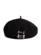 czapka beret art of polo 26420 mavi - kolor czarny