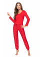 Piżama Mika - kolor czerwony, długi rękaw