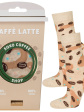 Skarpety Damskie Caffe Latte - kolor caffe latte, wzorzyste